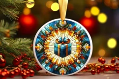 Round Christmas Ornament Sublimation|Clipart Product Image 2
