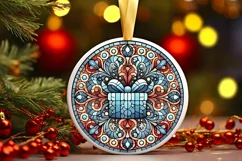 Round Christmas Ornament Sublimation|Clipart Product Image 2