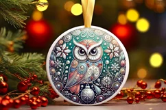 Round Christmas Ornament Sublimation|Clipart Product Image 2