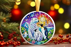 Round Christmas Ornament Sublimation|Clipart Product Image 2