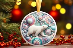 Round Christmas Ornament Sublimation|Clipart Product Image 1