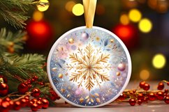 Round Christmas Ornament Sublimation|Clipart Product Image 1