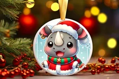 Round Christmas Ornament Sublimation|Clipart Product Image 2