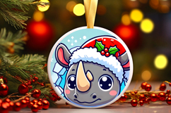 Round Christmass Ornament PNG Product Image 1