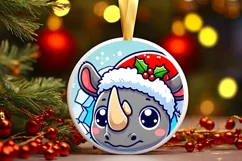 Round Christmas Ornament Sublimation|Clipart Product Image 2