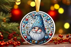 Round Christmas Ornament Sublimation|Clipart Product Image 2