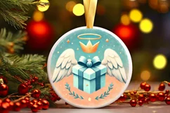 Round Christmas Ornament Sublimation|Clipart Product Image 2