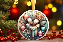 Round Christmas Ornament Sublimation|Clipart Product Image 1
