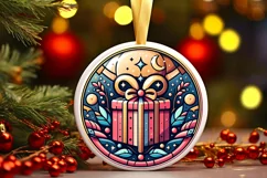 Round Christmas Ornament Sublimation|Clipart Product Image 1
