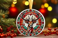Round Christmas Ornament Sublimation|Clipart Product Image 2