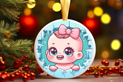 Round Christmass Ornament PNG Product Image 1