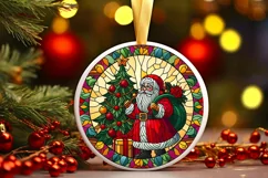Round Christmas Ornament Sublimation|Clipart Product Image 2