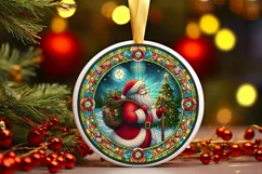 Round Christmas Ornament Sublimation|Clipart Product Image 2