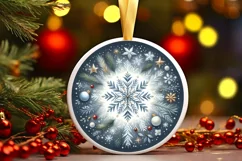 Round Christmas Ornament Sublimation|Clipart Product Image 1