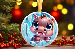 Round Christmass Ornament PNG Product Image 1