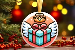 Round Christmas Ornament Sublimation|Clipart Product Image 2