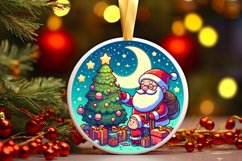 Round Christmas Ornament Sublimation|Clipart Product Image 1