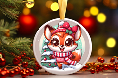 Round Christmass Ornament PNG Product Image 1