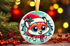 Round Christmass Ornament PNG Product Image 1
