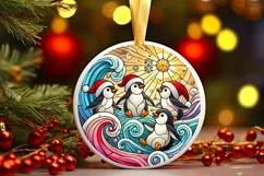 Round Christmas Ornament Sublimation|Clipart Product Image 1