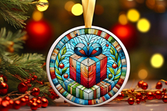 Round Christmass Ornament PNG Product Image 1