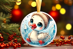 Round Christmass Ornament PNG Product Image 1
