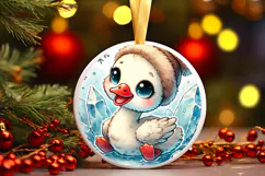 Round Christmass Ornament PNG Product Image 1