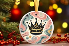 Round Christmas Ornament Sublimation|Clipart Product Image 2