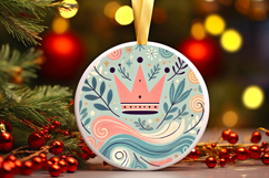 Round Christmass Ornament PNG Product Image 1