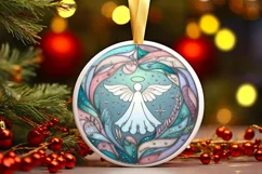 Round Christmas Ornament Sublimation|Clipart Product Image 2