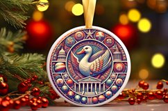 Round Christmas Ornament Sublimation|Clipart Product Image 1