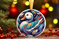 Round Christmas Ornament Sublimation|Clipart Product Image 1