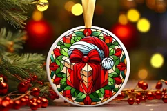 Round Christmas Ornament Sublimation|Clipart Product Image 2