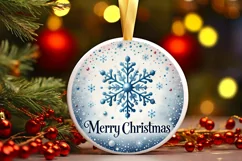 Round Christmas Ornament Sublimation|Clipart Product Image 1