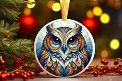 Round Christmas Ornament Sublimation|Clipart Product Image 1