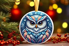Round Christmas Ornament Sublimation|Clipart Product Image 1