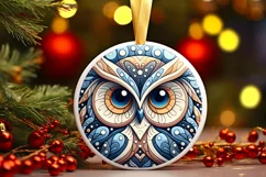 Round Christmas Ornament Sublimation|Clipart Product Image 1