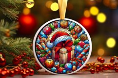 Round Christmas Ornament Sublimation|Clipart Product Image 1