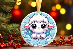 Round Christmass Ornament PNG Product Image 1