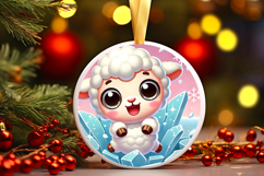 Round Christmass Ornament PNG Product Image 1