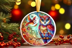 Round Christmas Ornament Sublimation|Clipart Product Image 1