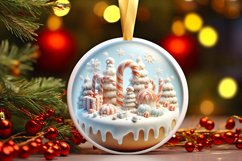 Round Christmas Ornament Sublimation|Clipart Product Image 2