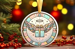 Round Christmas Ornament Sublimation|Clipart Product Image 1