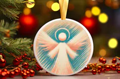 Round Christmass Ornament PNG Product Image 1