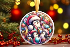 Round Christmas Ornament Sublimation|Clipart Product Image 1