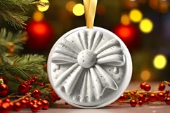 Round Christmas Ornament Sublimation|Clipart Product Image 2