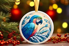 Round Christmas Ornament Sublimation|Clipart Product Image 1