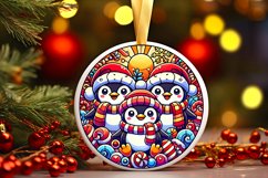 Round Christmas Ornament Sublimation|Clipart Product Image 1