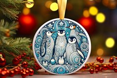 Round Christmas Ornament Sublimation|Clipart Product Image 1