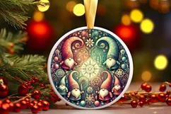 Round Christmas Ornament Sublimation|Clipart Product Image 2